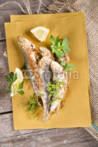 Fototapety Fried anchovies