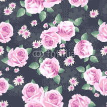 Obrazy i plakaty classical roses over lace seamless background