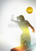 Fototapety Volleyball flat design background