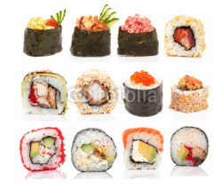 Naklejki sushi rolls