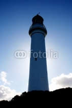 Naklejki A Silhouette of Split Point Lighthouse