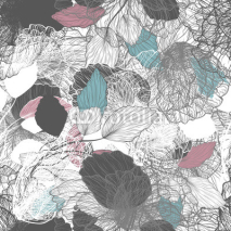 Obrazy i plakaty Seamless Abstract Floral Pattern