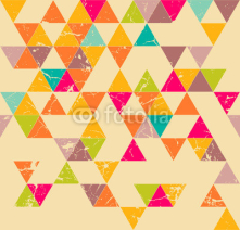 Naklejki Triangles grunge seamless pattern