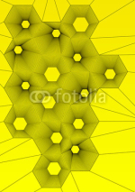Naklejki abstract hexagonal wallpaper on yellow background