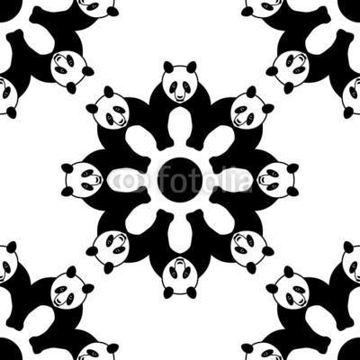 seamless panda pattern