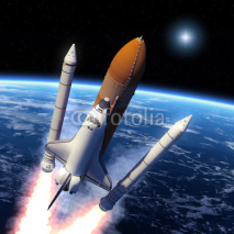 Naklejki Space Shuttle Solid Rocket Boosters Separation