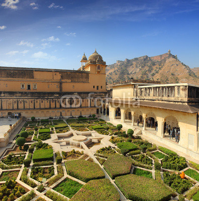 garden in amber fort - Jaipur