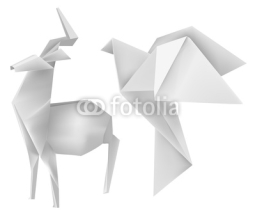 Fototapety 165	Origami_deer_dove