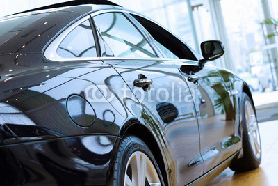 Rear view of luxury car