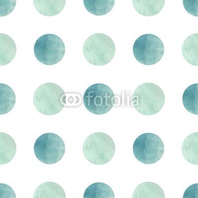 Watercolor texture. Seamless pattern. Watercolor circles in pastel colors on white background. Pastel colors and romantic delicate design. Polka Dot Pattern. Fresh and Mint Colors.