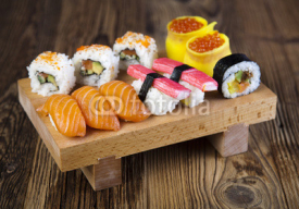 Naklejki Sushi traditional japanese food 
