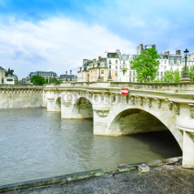 Naklejki Pont neuf bridge and Seine river in Paris, France