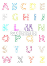 Naklejki colorful stitched alphabet