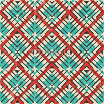 Retro geometric pattern. Abstract seamless background.