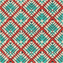 Naklejki Retro geometric pattern. Abstract seamless background.