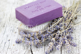 Naklejki natural soap with dried lavender
