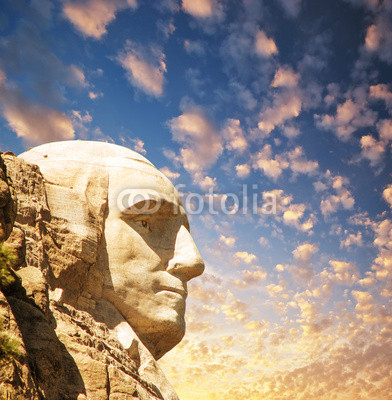 Mount Rushmore National Memorial with dramatic sky - USA