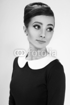 Fototapety beautiful young woman in retro style