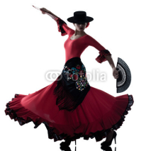 Naklejki woman gipsy flamenco dancing dancer