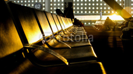 Naklejki empty Airport seats
