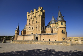 Naklejki Frontal view of Alcazar of Segovia, Castilla-Leon, Spain