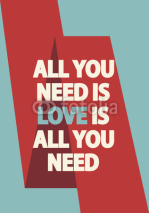 Naklejki All you need is love poster