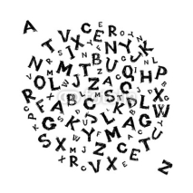 Naklejki Sketch frame with letters for your design