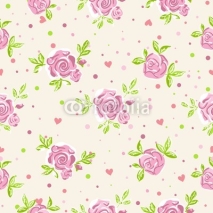 Naklejki Seamless roses wallpaper pattern