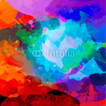 Abstract watercolor palette of mix colors