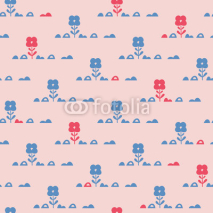 Obrazy i plakaty abstract seamless pattern with flowers