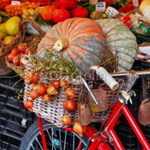 Naklejki still life with pumpkins on roman market
