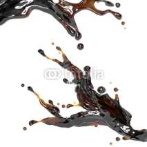 dynamic brown liquid drink splash