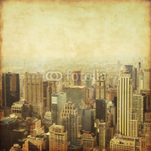 Obrazy i plakaty Old style photo of skyscrapers in New York City.