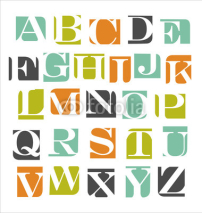 Naklejki abstract modern alphabet poster