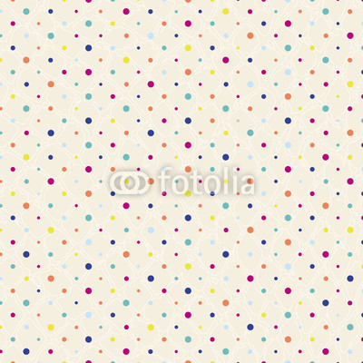 polka dots pattern, seamless with grunge background, retro style