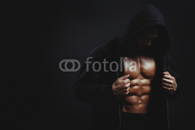 Man with muscular torso