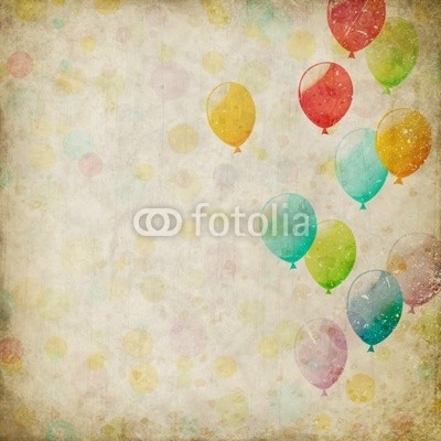 grunge background with balloons