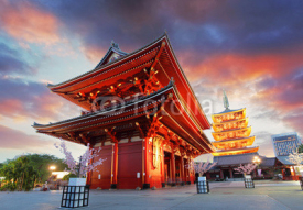 Fototapety Tokyo - Sensoji-ji, Temple in Asakusa, Japan