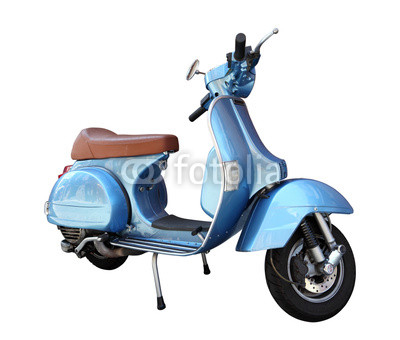 Classic scooter isolated on a white background
