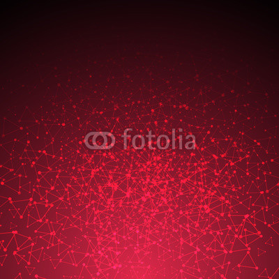 Red triangle connection abstract background. Vector illustration