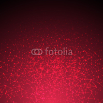 Naklejki Red triangle connection abstract background. Vector illustration
