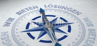 Kompass mit Nadel zeigt auf 