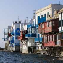 Naklejki Little Venice in Mykonos island, Greece