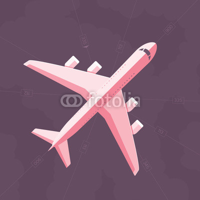 Flat airplane background
