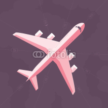 Naklejki Flat airplane background