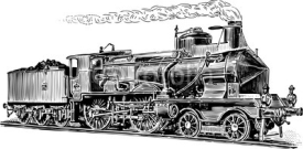 Naklejki old steam locomotive