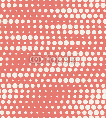Vector illustration of seamless halftone background in red pastel colors