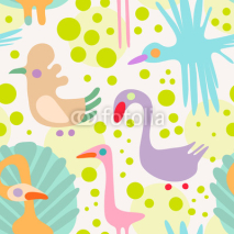 Obrazy i plakaty pattern with birds