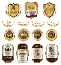 Luxury golden retro labels collection 