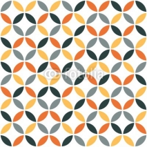 Fototapety Orange Geometric Retro Seamless Pattern